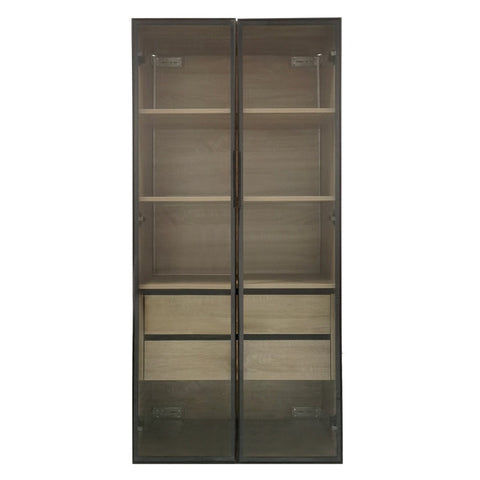 Rootz Bathroom Cabinet Set - Storage Solution - Display Cabinet - LED Lighting - 74cm x 36cm x 155cm