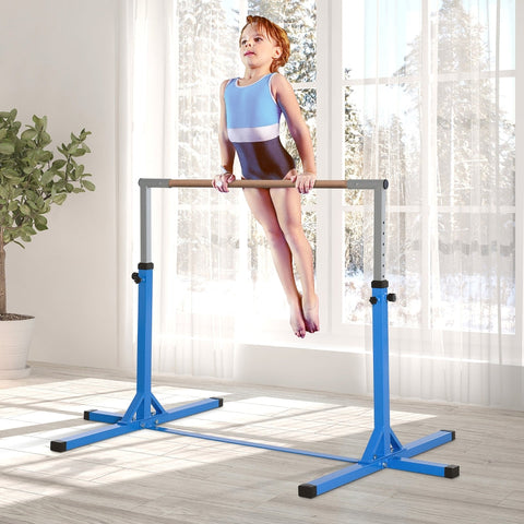 Rootz Gymnastics Bar - Horizontal Bar - Adjustable Height - Durable Steel - 197cm x 121cm x 92-150cm