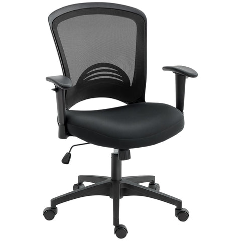 Rootz Ergonomic Adjustable Desk Chair - Office Chair - Mesh Back Chair - Enhances Productivity - 65cm x 92.5-102.5cm - Black