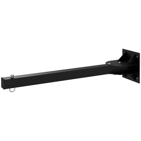 Rootz Punching Bag Holder - Wall Mounted - 9 Angles - Mounting Screws - Swivel Hook - Carabiner Hook - Two Side Awnings - Steel - Black - 80L x 17W x 48H cm