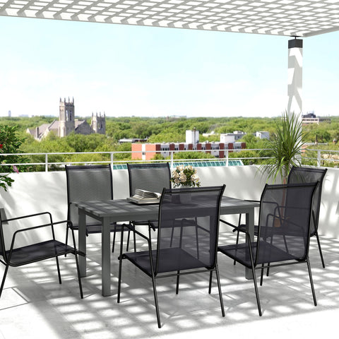 Rootz Garden Table - Outdoor Table - Extendable Table - Weatherproof Design - 160/220L x 90W x 73H cm