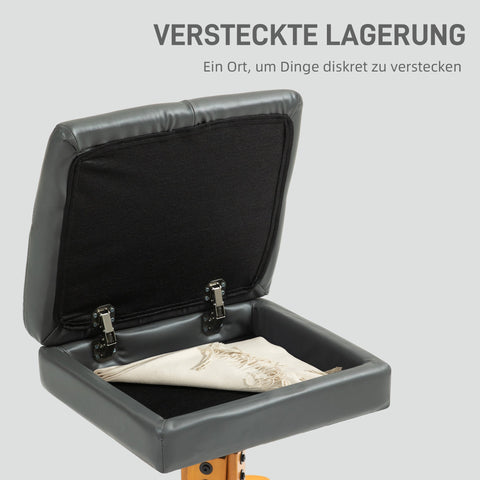 Rootz Massage Chair with Stool - Relaxation Chair - Recliner - USB Charging - 78L x 86W x 93H cm, Grey Leather Look