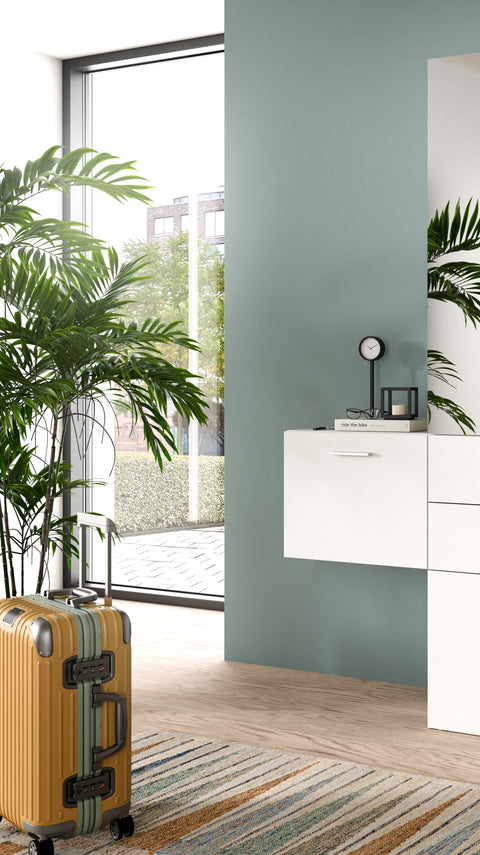 Rootz Compact White Wardrobe - Tallboy - Storage Cabinet - Space Saving - 52cm x 39cm x 36cm