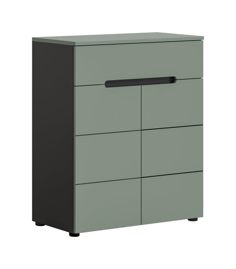 Rootz Shoe Cabinet - Footwear Storage - Shoe Organizer - Green Finish - Space Saver - 94x80x37 cm