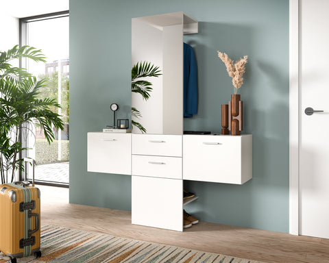 Rootz Wardrobe Combination - Closet Set - Storage Cabinets - Space-Saving Design - 156cm x 190cm x 36cm