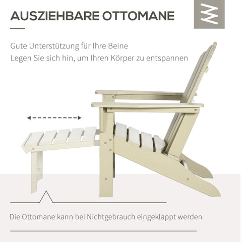 Rootz Folding Deck Chair Set with Footstool and Side Table - Patio Lounge Chair - Garden Armchair - Durable HDPE - Ultimate Comfort - Convenient Side Table - 78cm x 135cm x 95cm - Brown