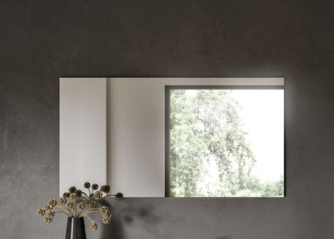 Rootz Wall Mirror - Entryway Decor - Grey - Enhances Light & Space - 120x64x2 cm