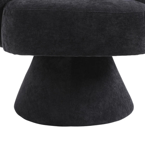 Rootz Modern Leisure Chair - Living Room Chair - Bedroom Seating - 360° Rotating Base - Polyblend Fabric - 67L x 61.4W x 77.9H cm