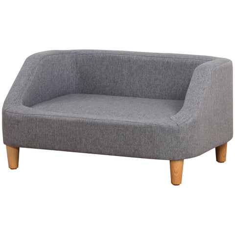 Rootz Pet Sofa - Scandinavian Bed - Dog Couch - Soft Upholstery - Eucalyptus Wood - 75cm x 55cm x 39cm