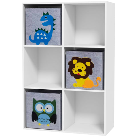 Rootz Children's Shelf Library - Kids Storage - Nursery Organizer - Safe Design - 62 x 30 x 91.5 cm