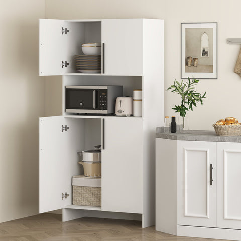 Rootz Kitchen Cabinet - Pantry Storage - Cupboard Organizer - Maximizes Space - 79b x 40t x 175H cm