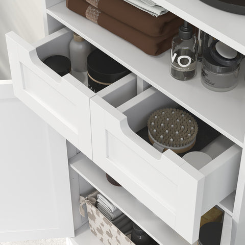 Rootz Bathroom Cabinet - Storage Unit - Organizer - Adjustable Shelf - 60 x 30 x 109 cm