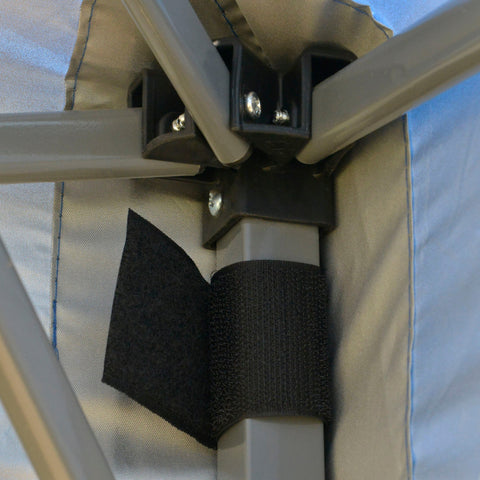 Rootz Garden Pavilion - Folding Pavilion - Marquee - UV Protection - 2.95m x 2.95m x 2.64m - Blue - Oxford Fabric