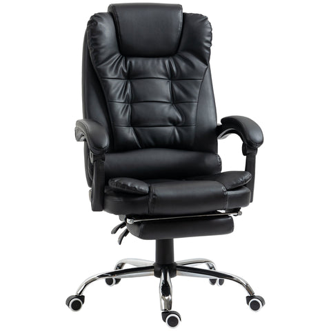 Rootz Executive Office Chair - Ergonomic Chair - Reclining Seat - Comfort Tilt Function - 64.5cm x 69cm x 117cm - Black