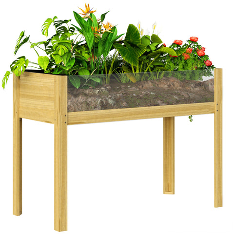 Rootz Raised Garden Bed - Plant Box - Flower Planter - Optimal Drainage - 110 x 50 x 80 cm