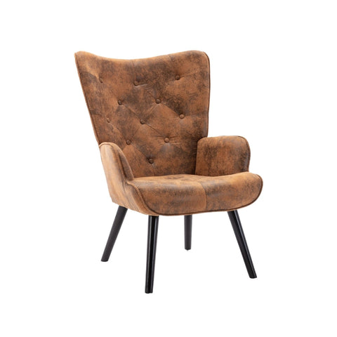 Rootz Armchair - Velvet Accent Chair - Trendy Lounge Chair - Comfortable Microsuede - 96cm x 69cm x 70cm