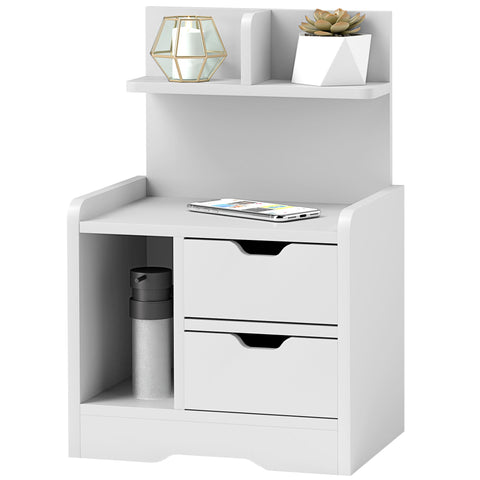 Rootz Bedside Table - Nightstand - Storage Organizer - Elegant Design - 40cm x 30cm x 60cm