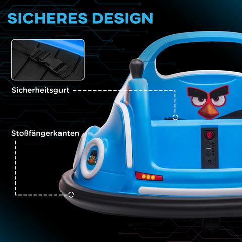 Rootz Kids Bumper Car - Electric Vehicle - Ride-On Toy - 360° Rotation Fun - 73cm x 73cm x 44cm - USB & LED Lights