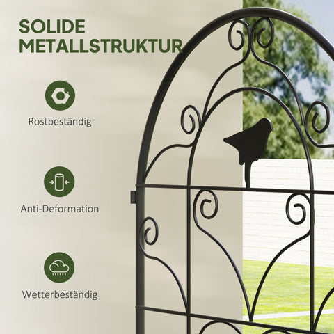 Rootz 2 Piece Set Rankgitter - Trellis - Plant Supports - Rustproof Stability - 50cm x 120cm Black