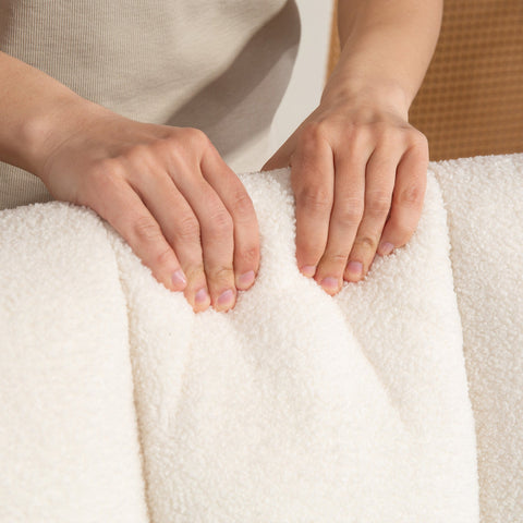 Rootz Rocking Chair with Foot Stool - Glider Chair - Recliner Chair - High Backrest - Wooden Legs - 58Bx56Tx45H cm