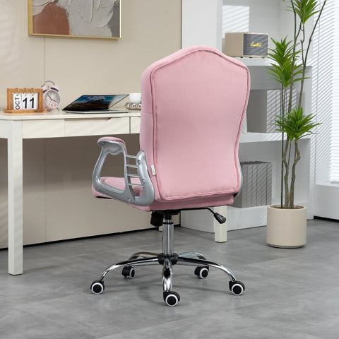 Rootz Ergonomic Office Chair - Desk Chair - Swivel Chair - Velvet Fabric - Extra Thick Padding - Reclining Function - 61cm x 61cm x 104-114cm
