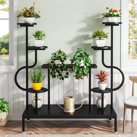 Rootz Plant Display Shelving Unit - Plant Stand - Plant Organizer - Tall 8-Tier Design - 40 cm D x 100 cm W x 126 cm H