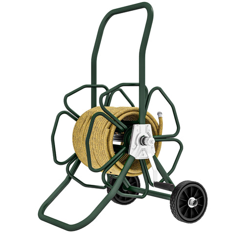 Rootz Garden Hose Roller on Wheels - Hose Car - Portable Reel - Easy Watering - 51.5cm x 60.5cm x 78.5cm