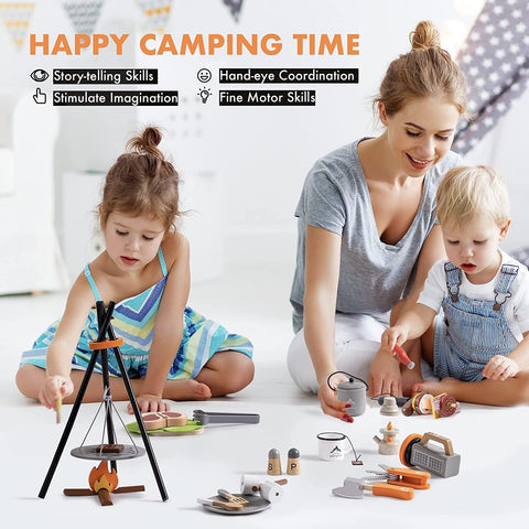 Rootz Kids Camping Toys Set - Pretend Play Camping Gear - Outdoor Adventure Kit - Realistic Experience - Safe Materials - Skill Development - Various Sizes