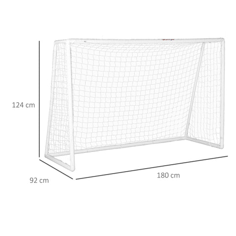 Rootz Football Goal with Net - Soccer Net - Sports Net - Quick Setup - PVC Frame - 240cm x 90cm x 180cm