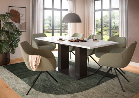 Rootz Extendable Dining Table - Expandable - Dining Room Table - Durable & Easy Clean - 150-190cm x 76cm x 80cm