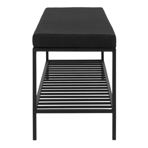 Rootz Sleek Bench - Hallway Seat - Entryway Stool - Comfortable Cushion - 100cm x 36cm x 48.5cm