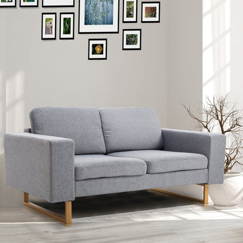 Rootz 2-Seater Sofa - Compact Couch - Loveseat - High Comfort - Durable Build - 145cm x 82cm x 78cm