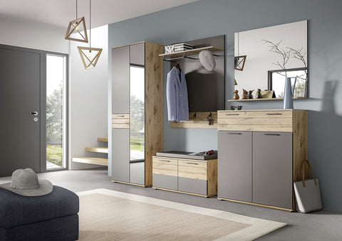 Rootz Mason Shoe Cabinet - Wooden Chest of Drawers - Shoe Storage Organizer - 90cm x 104cm x 37cm