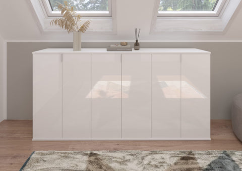 Rootz Wardrobe Organizer Set - Shoe Chest - Storage Solution - High-Gloss White - 183cm x 99cm