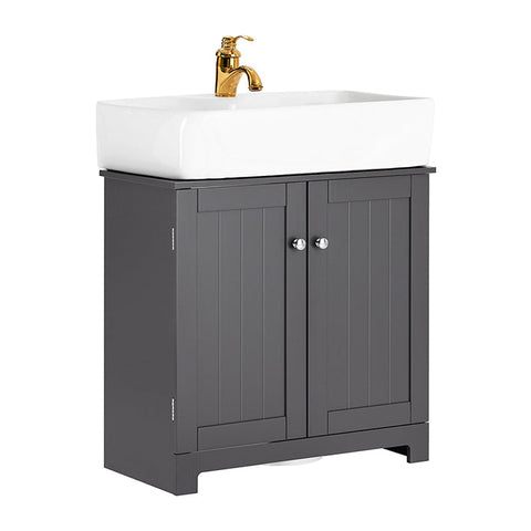 Rootz Bathroom Vanity Cabinet - Sink Base Unit - Storage Organizer - MDF Construction - Magnetic Lock - Adjustable Shelf - 60cm x 60cm x 30cm
