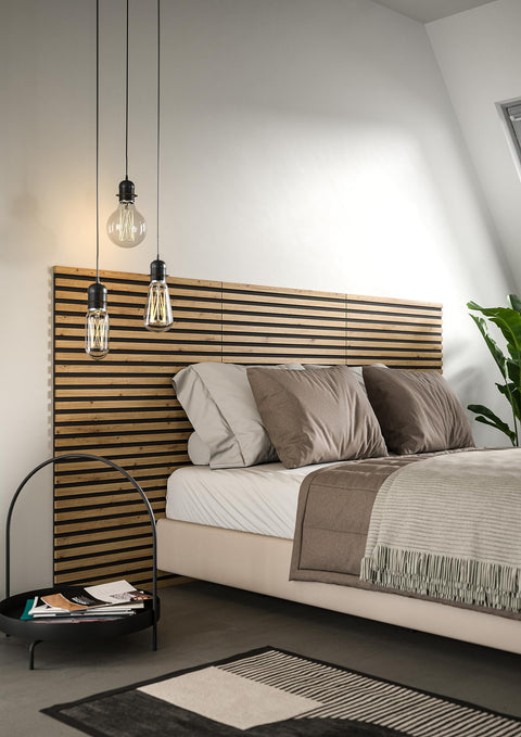 Rootz Acoustic Panel - Wood Wall Panels - Brown Finish - 40cm x 80cm - Sustainable FSC Certified - Set of 3 - Artisan Oak Nb. - Space-saving Storage