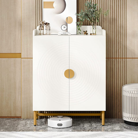 Rootz 6-Tier Shoe Cabinet - Shoe Rack - Storage Unit - Space-Saving Design - 37cm D x 80cm W x 105cm H