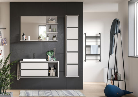 Rootz Washbasin Vanity Unit - Bathroom Sink - Basin - Modern Design - Contemporary Style - 100cm x 48cm x 48cm - FSC-Certified Wood