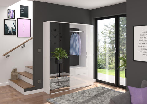 Rootz Systematic Wardrobe - Shoe Rack - Garment Organizer - Sustainable Production - 152cm x 193cm