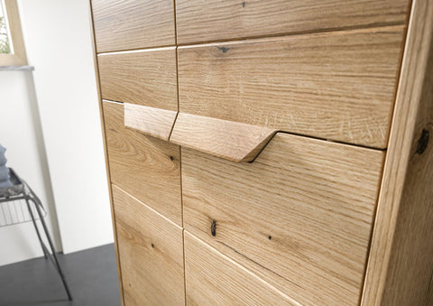 Rootz Evoke Oak Sink Base Cabinet - Washbasin Cabinet - Bathroom Vanity - Natural Wood Look - 64cm x 60cm x 34cm