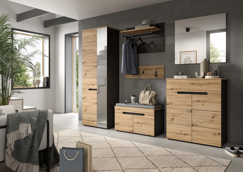 Rootz Wardrobe - Closet System - Storage Cabinet - Artisan Style - Basalt Grey - 80cm x 45cm x 37cm, FSC Certified, Timeless Design