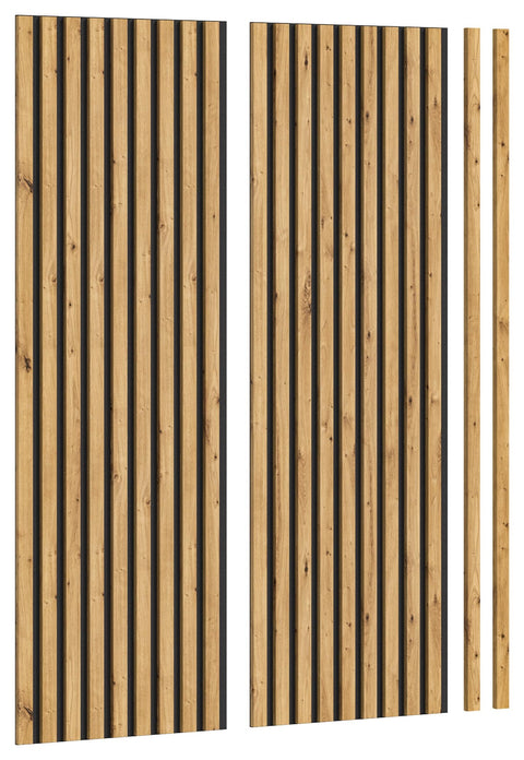 Rootz Acoustic Panel Set - Wall Panels - Wood Wall Decor - Brown - 40cm x 120cm - Sustainable FSC Certified - Artisan Oak Nb - Timeless Design