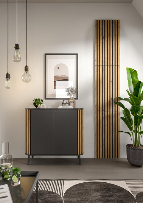 Rootz Acoustic Panel Set - Wall Panels - Wood Wall Decor - Brown - 40cm x 120cm - Sustainable FSC Certified - Artisan Oak Nb - Timeless Design