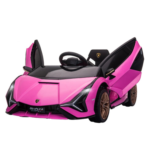Rootz Electric Kids Car - Pink Ride-On Car - Battery Operated Kids Car - Realistic Design - LED Lights - Remote Control - 108cm x 62cm x 40cm