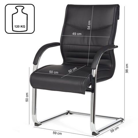 Rootz Executive Office Chair - Ergonomic Chair - Luxury Desk Chair - Lumbar Support - 59cm x 59cm x 98cm