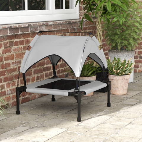 Rootz Dog Bed with Roof - Pet Shelter - Elevated Pet Bed - Water-Repellent Roof, Breathable - 76 x 61 x 69.5 cm - Supports Up to 20 kg