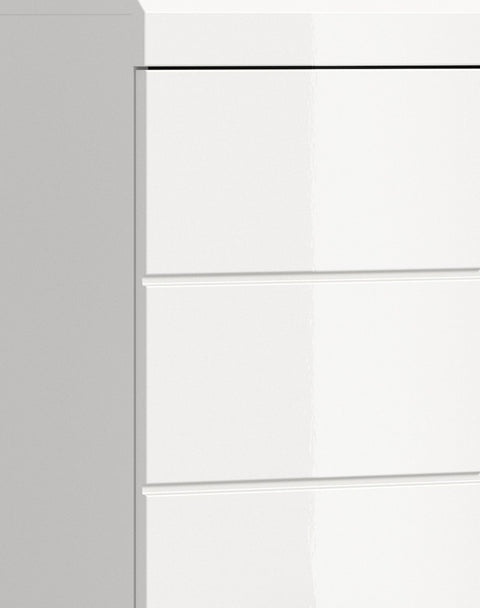 Rootz 3-Piece White Bathroom Set - Tall Cabinet - Vanity Unit - Ample Storage - 149x191x34 cm