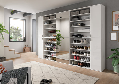 Rootz Wardrobe Combination - Closet Set - Storage Organizer - Space-Saving Design - 262cm x 191cm x 37cm