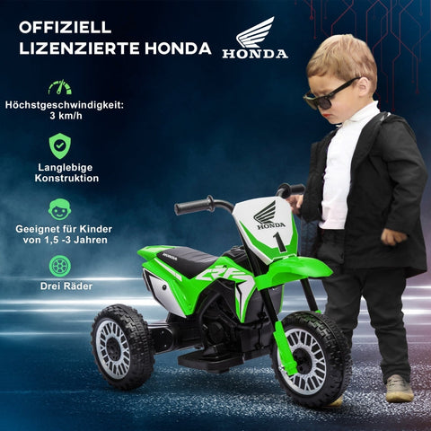 Rootz Electric Children's Motorcycle - Honda CRF450RL Replica - Kids Bike - Horn & Starting Sounds - Asphalt - 71cm x 40.5cm x 43.5cm