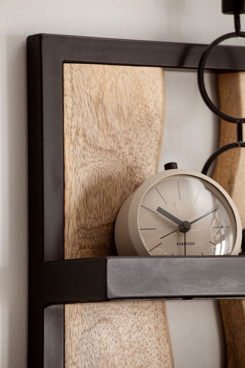 Rootz Wall Shelf - Hanging Shelf - Storage Display - Solid Wood and Metal - Handcrafted - Versatile Use - 30cm x 80cm x 10cm